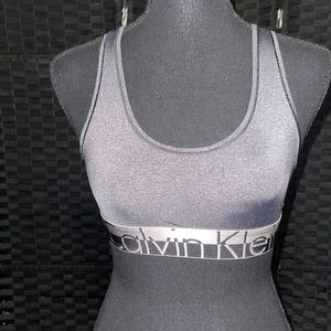 2 for $10 Gray Calvin Klein sports bra. great condition. Size small. Stretchy.